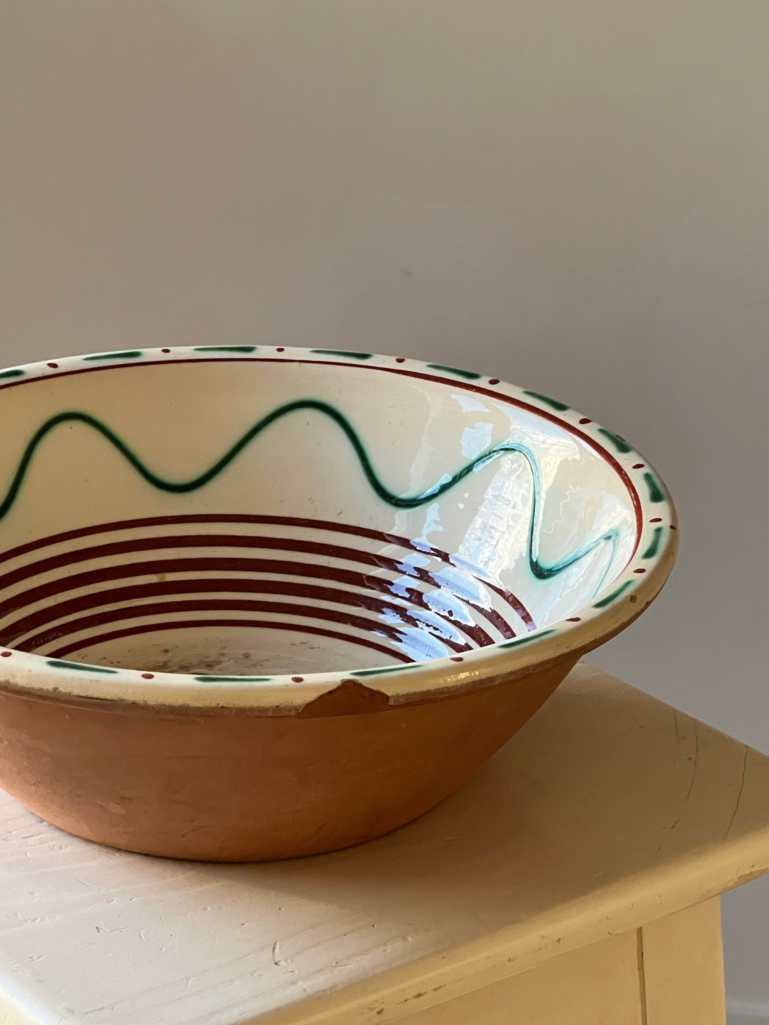 Large terracotta bowl