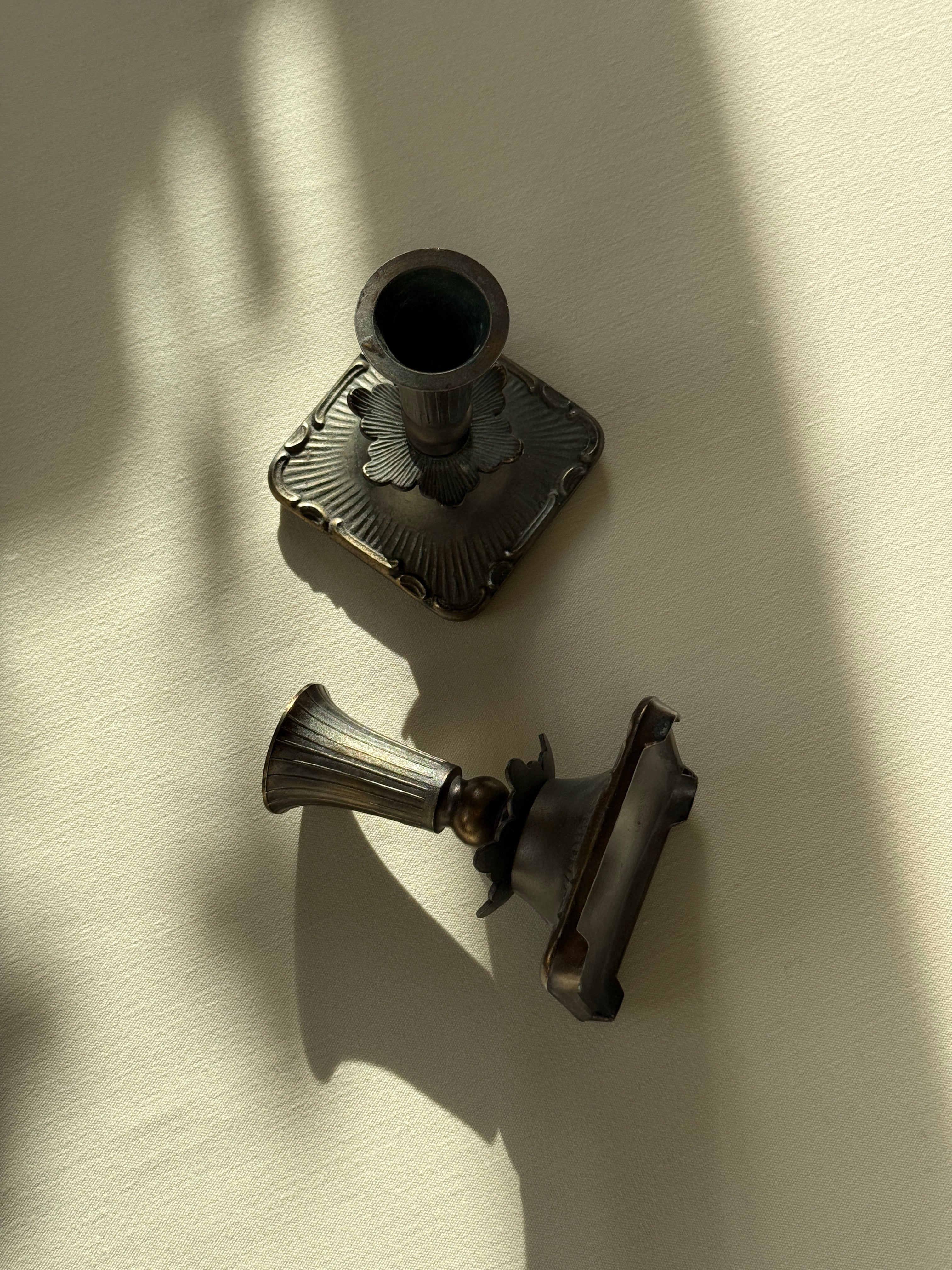 Pair of candleholders