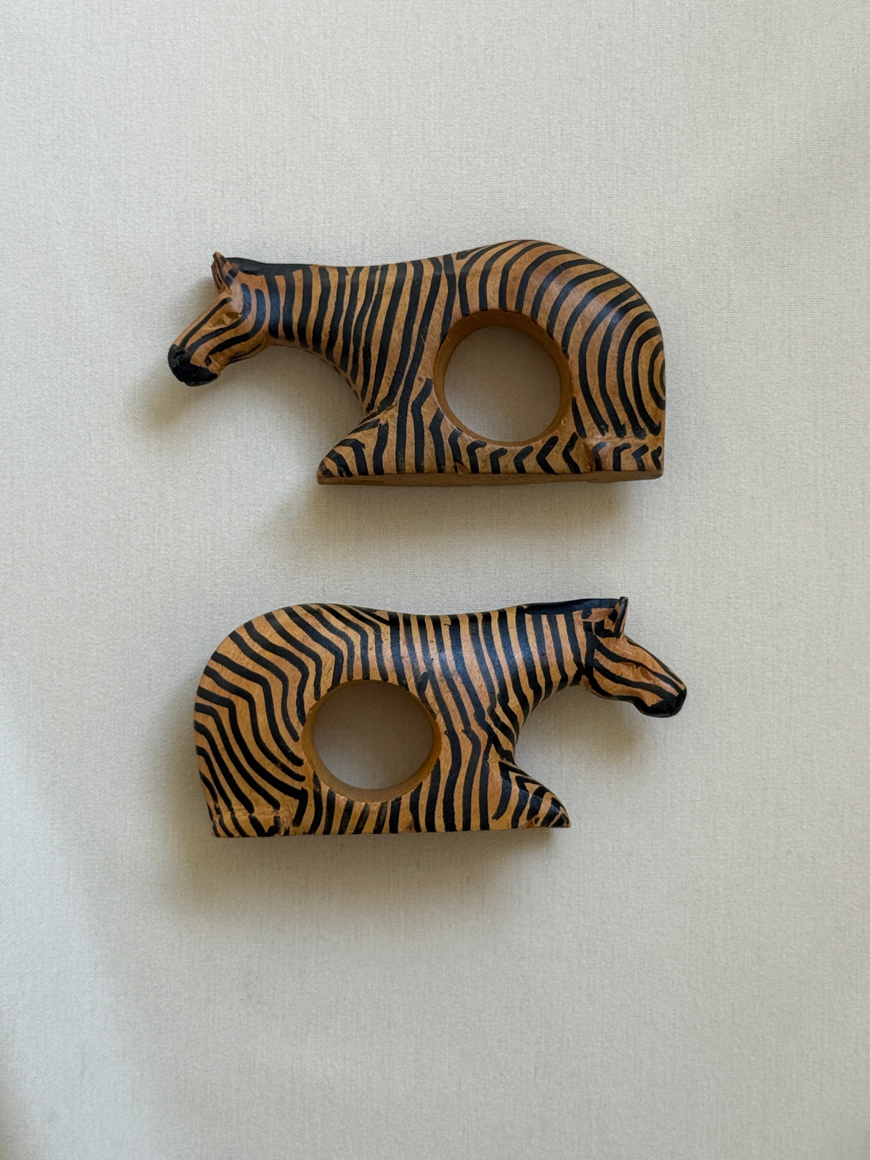 Zebra napkin rings