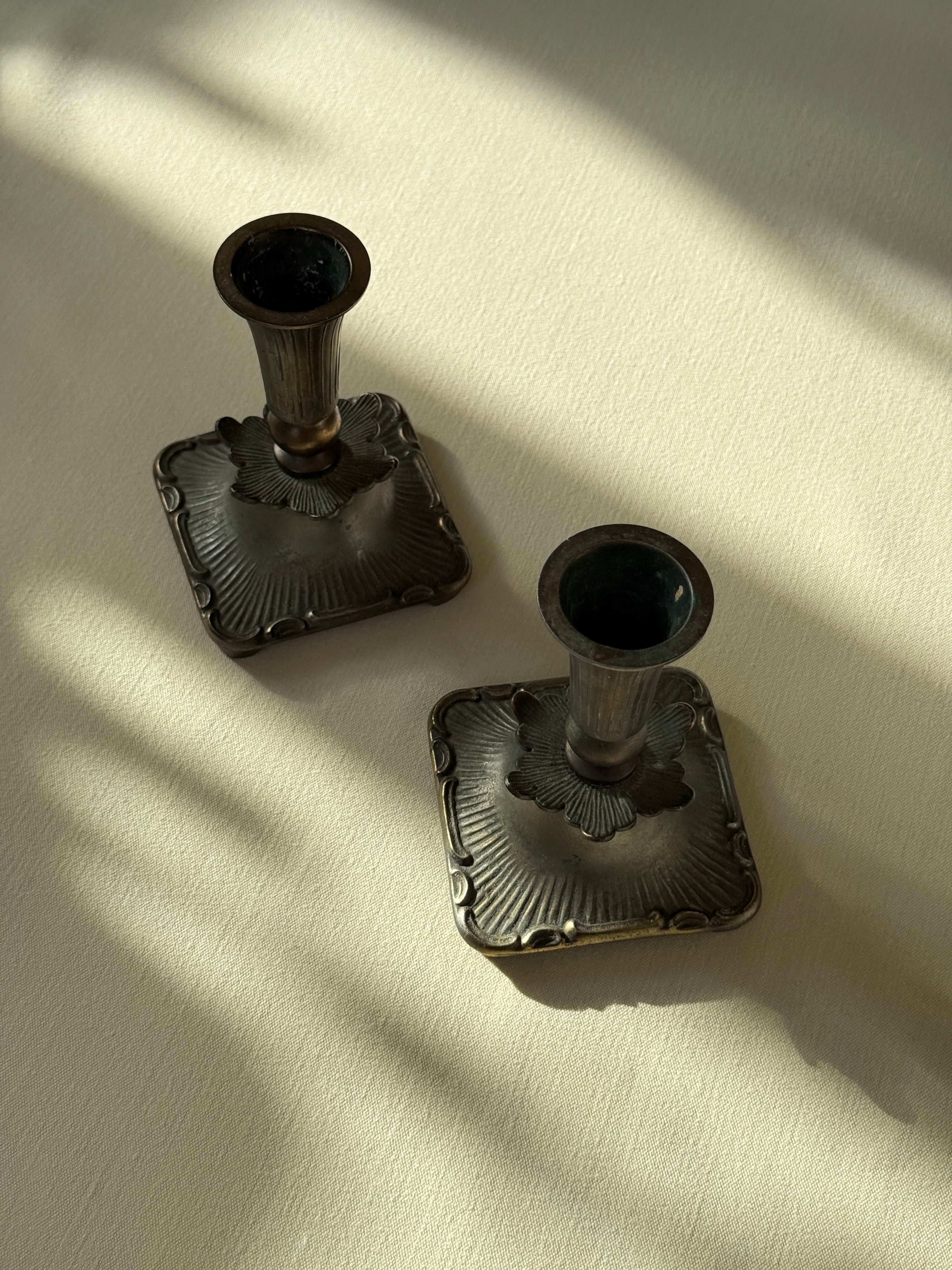 Pair of candleholders