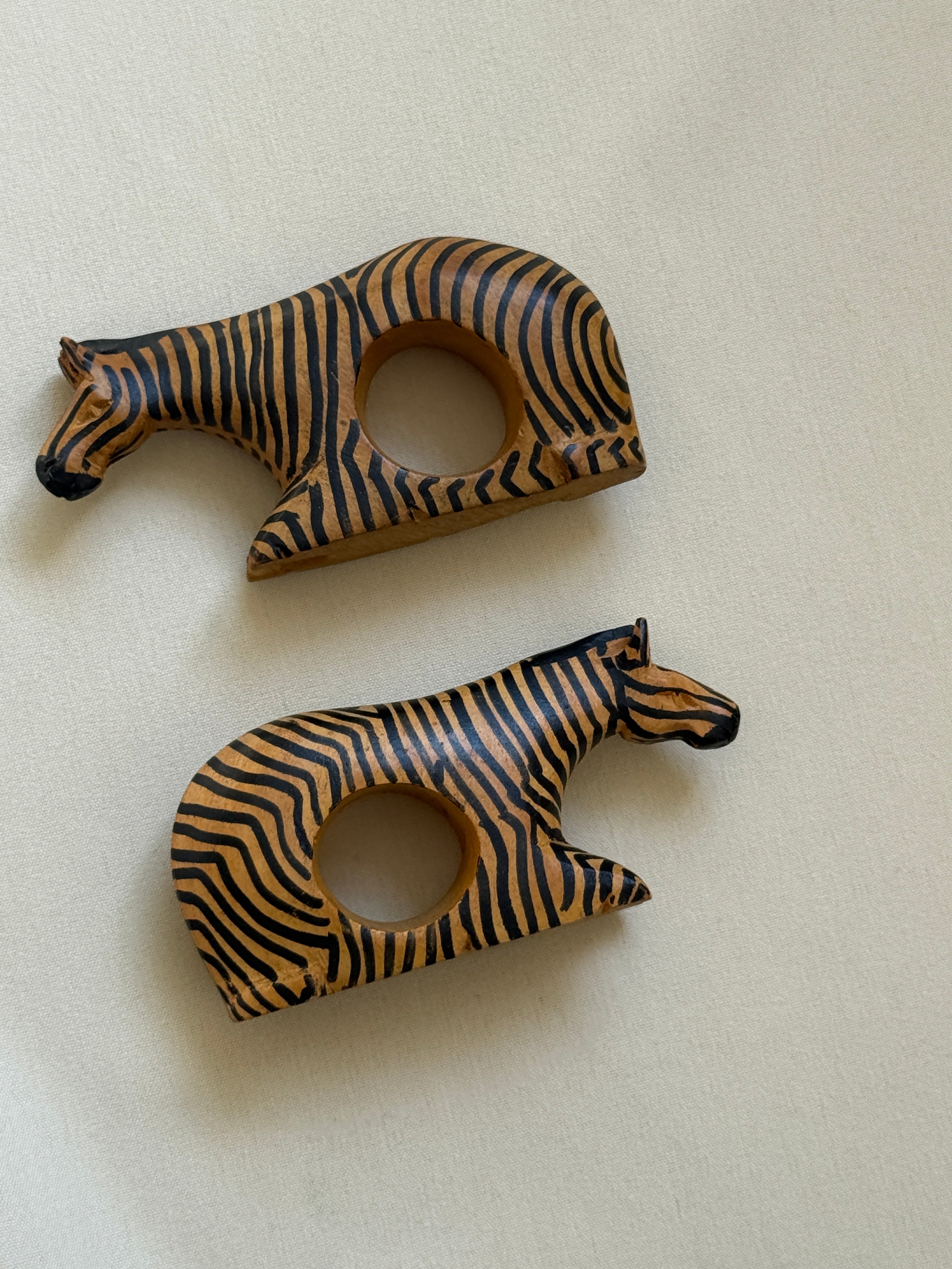 Zebra napkin rings