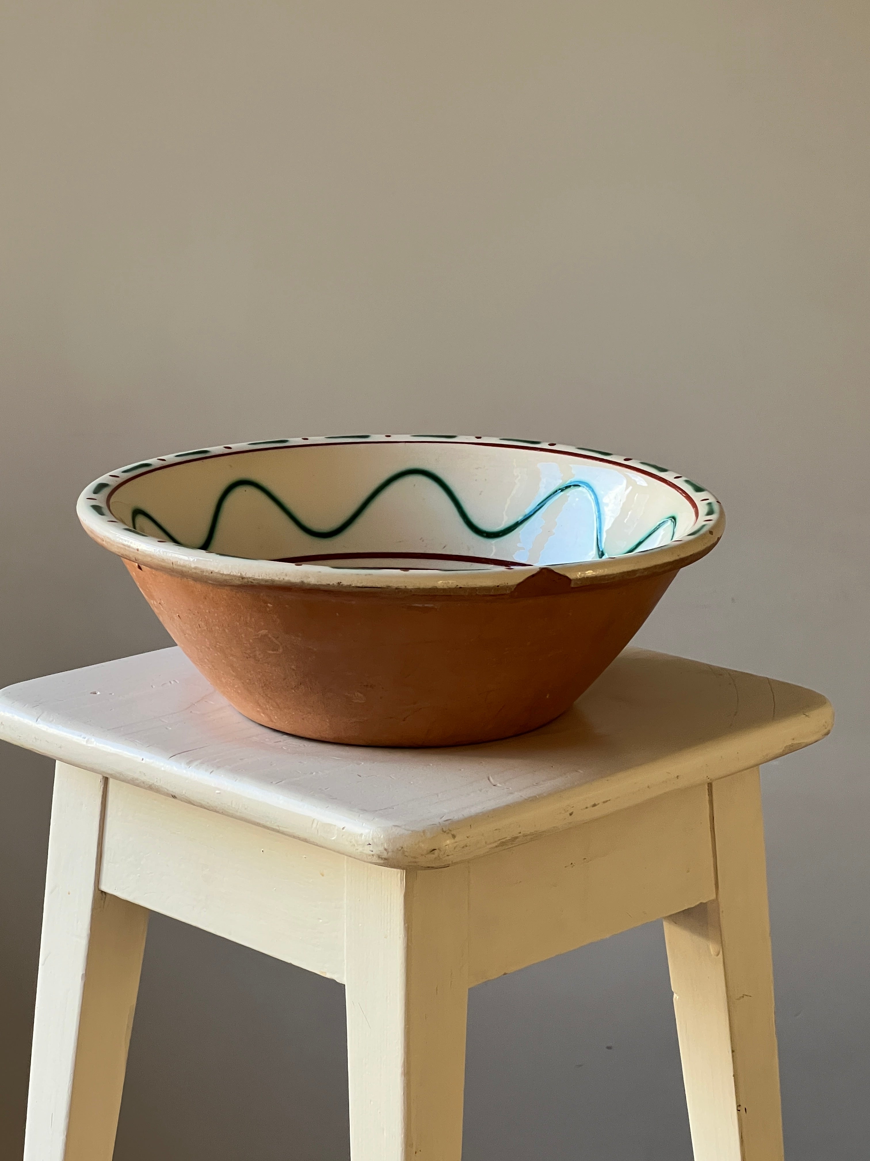 Large terracotta bowl