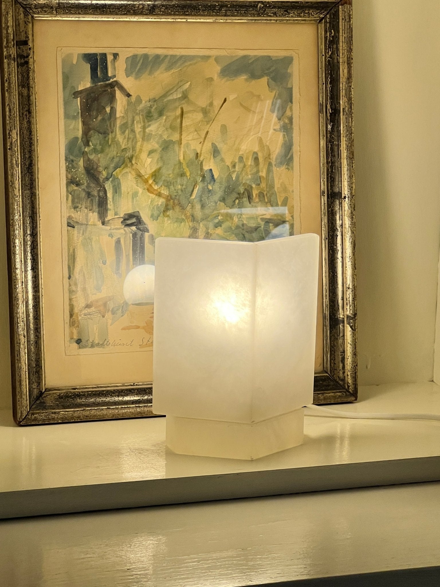 Alabaster table lamp - NEROLI