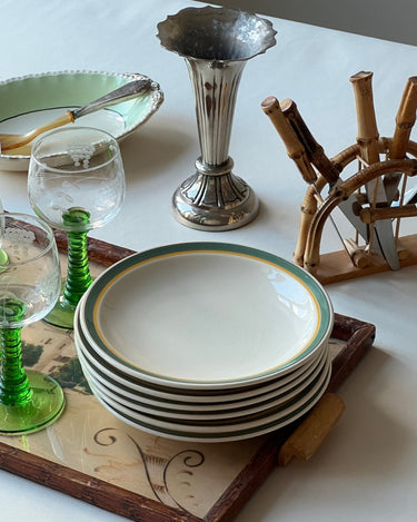 Aluminia cake plates (6 pcs) - NEROLI