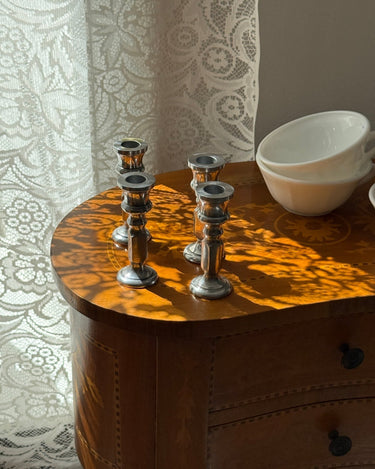 Aluminium candlesticks (4 pcs) - NEROLI