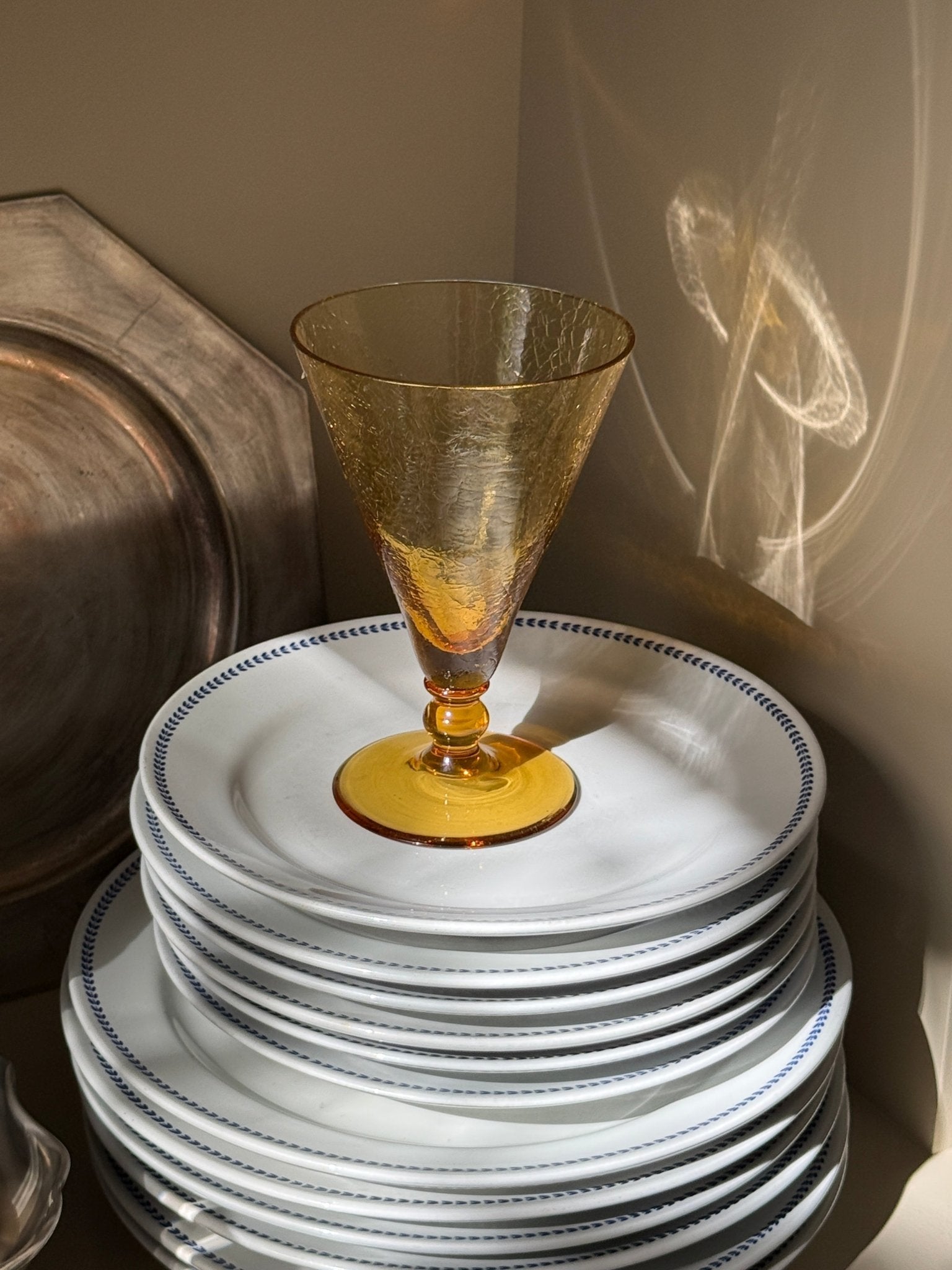 Amber glass vase - NEROLI