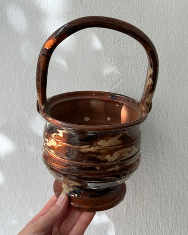 Antique ceramic basket - NEROLI