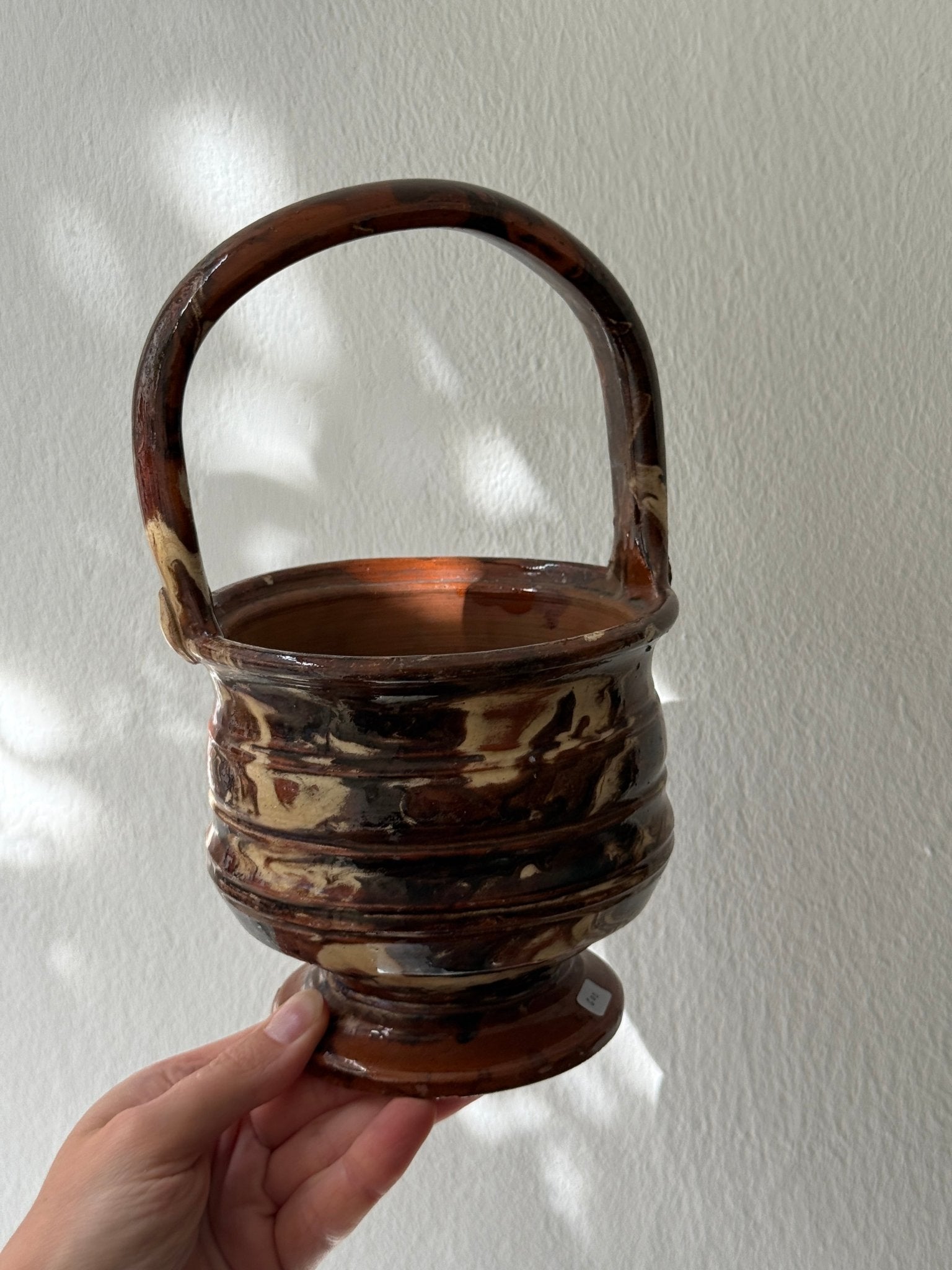 Antique ceramic basket - NEROLI