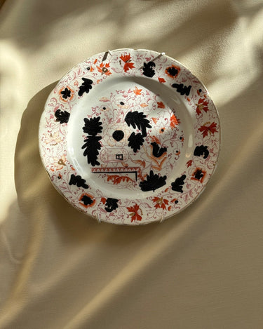 Antique floral wall plate - NEROLI