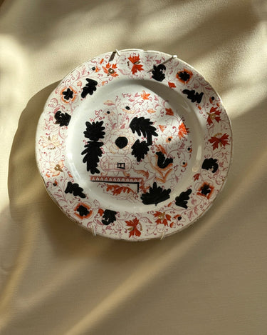 Antique floral wall plate - NEROLI