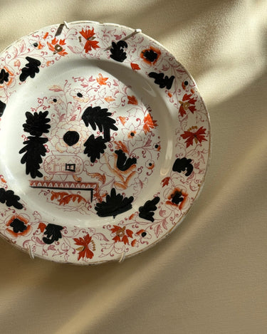 Antique floral wall plate - NEROLI