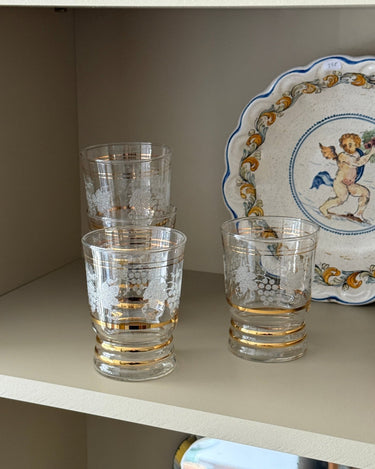 Antique glasses (4 pcs) - NEROLI