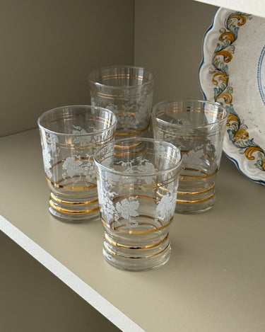 Antique glasses (4 pcs) - NEROLI