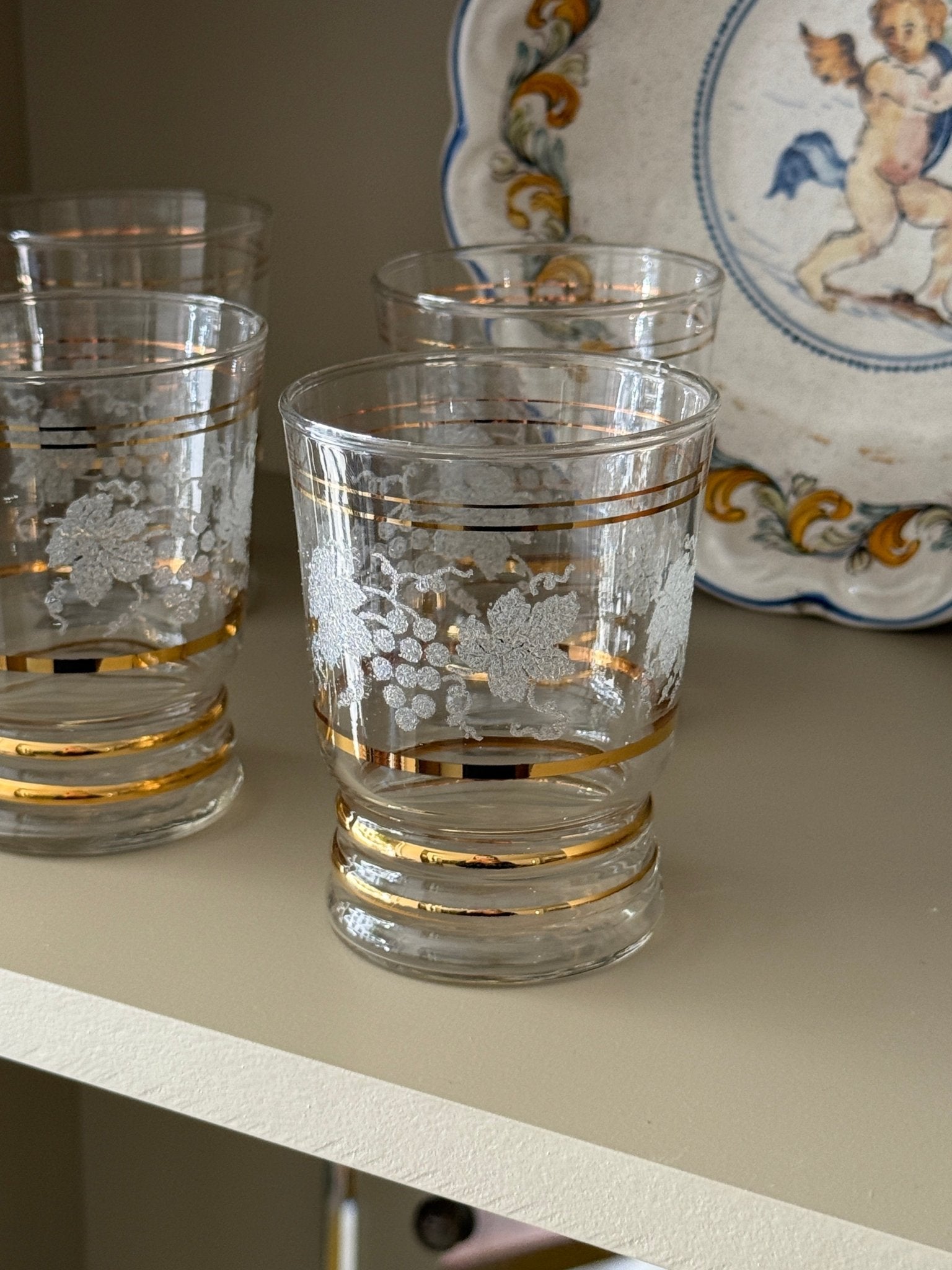 Antique glasses (4 pcs) - NEROLI