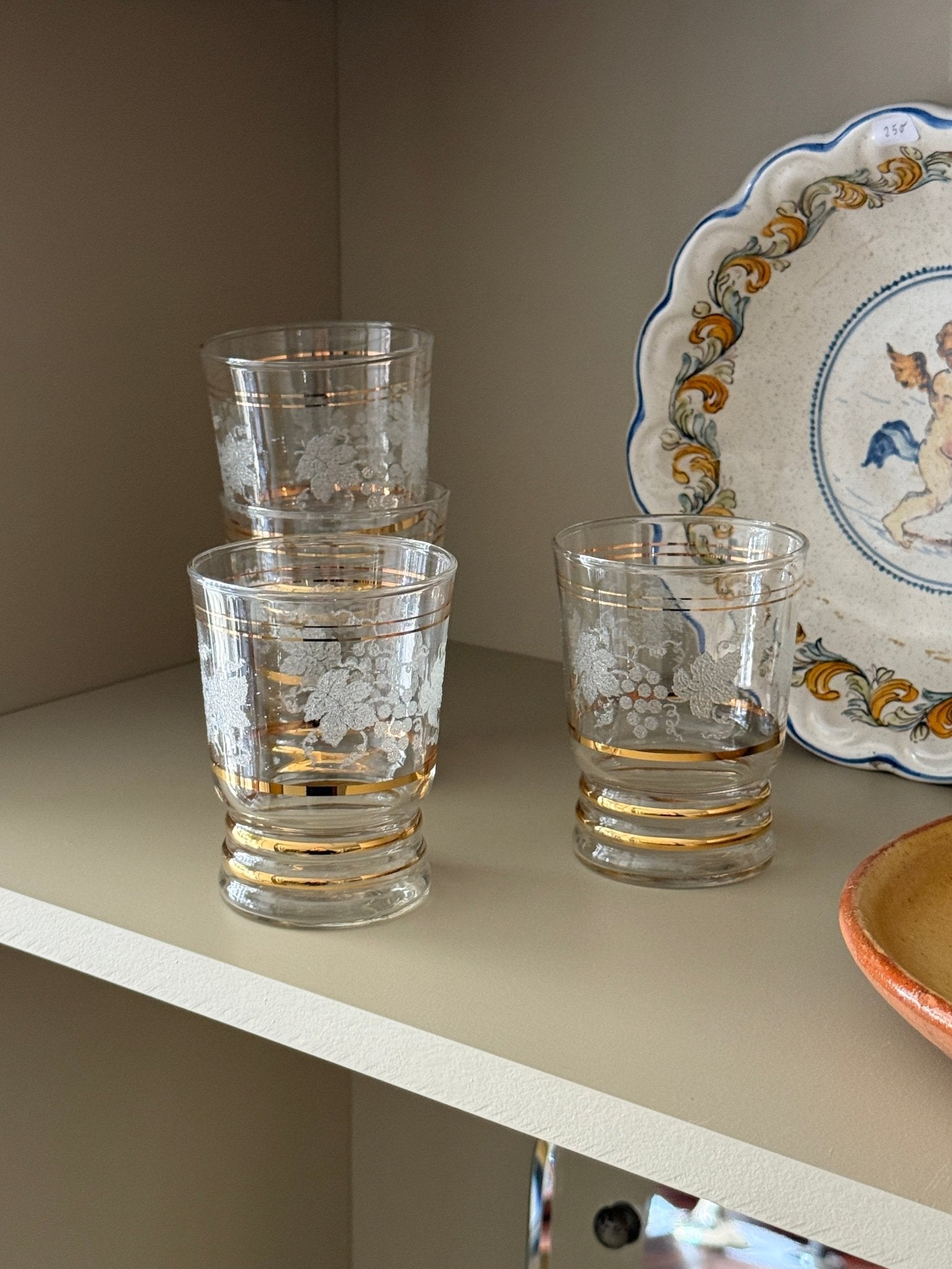 Antique glasses (4 pcs) - NEROLI