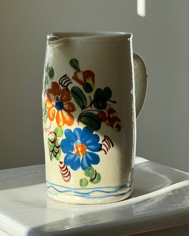 Antique handpainted water jug - NEROLI
