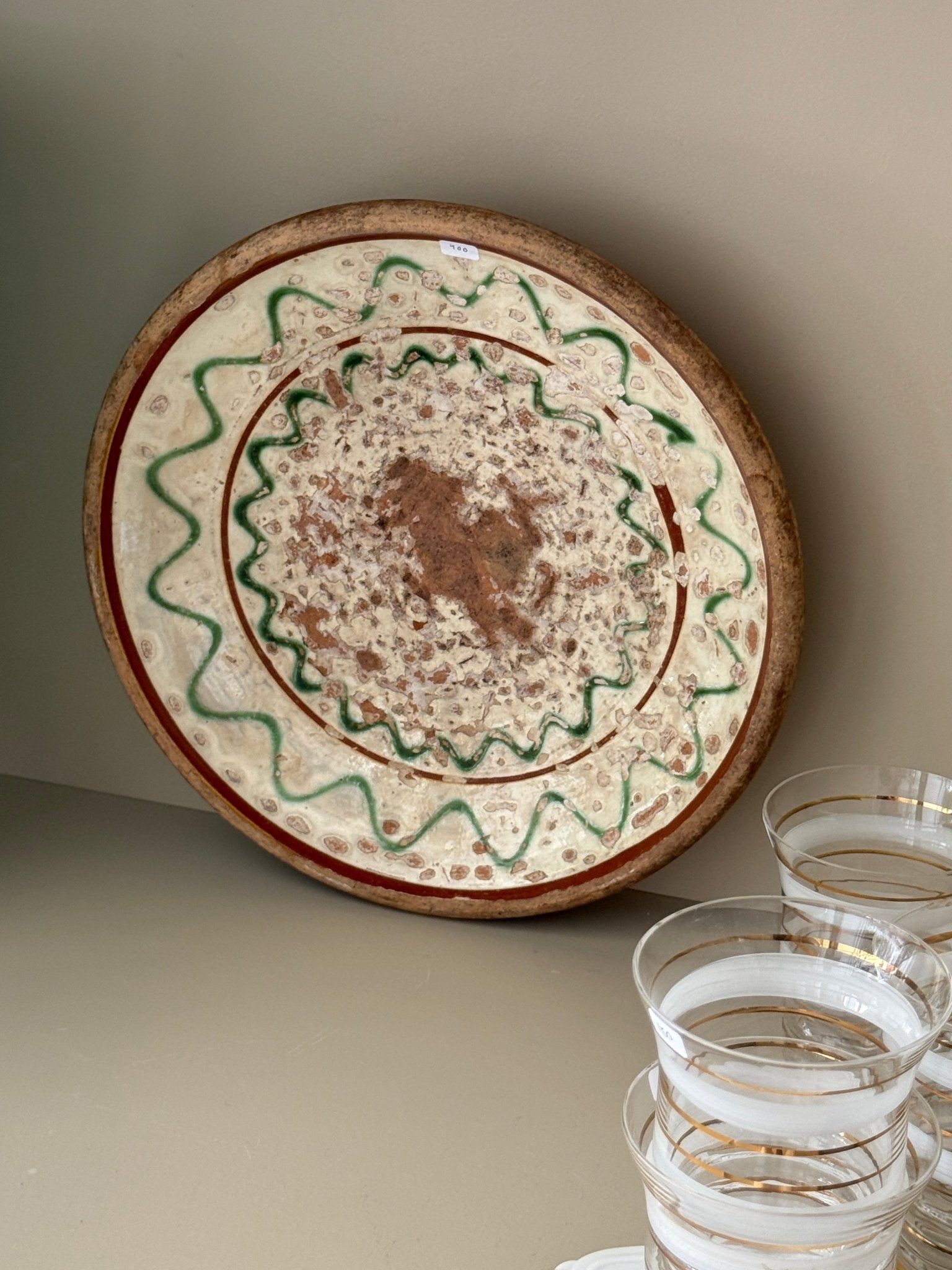 Antique terracotta platter - NEROLI