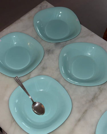 Aqua blue pasta plates (6 pcs) - NEROLI