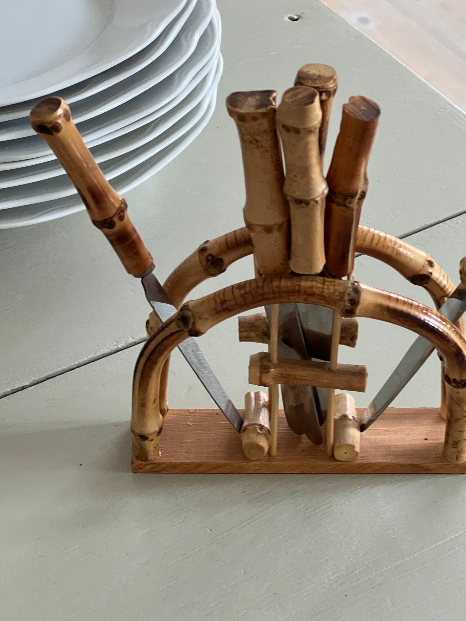 Bamboo knife set - NEROLI