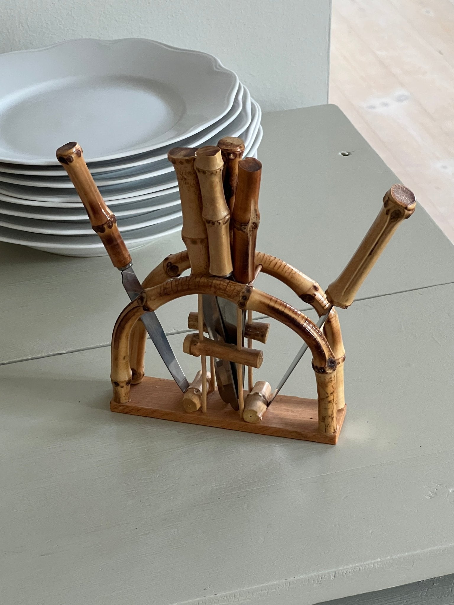 Bamboo knife set - NEROLI