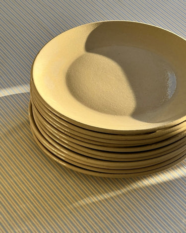 Beige dinner plates (11 pcs) - NEROLI