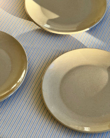 Beige dinner plates (11 pcs) - NEROLI