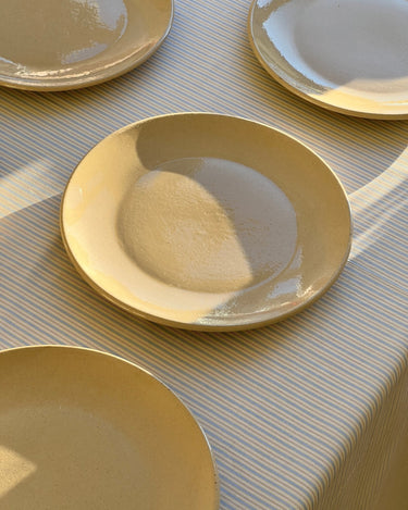 Beige dinner plates (11 pcs) - NEROLI