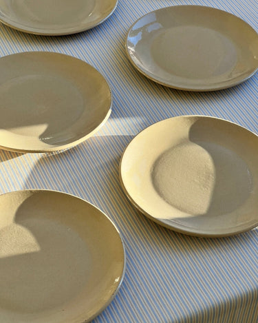 Beige dinner plates (11 pcs) - NEROLI