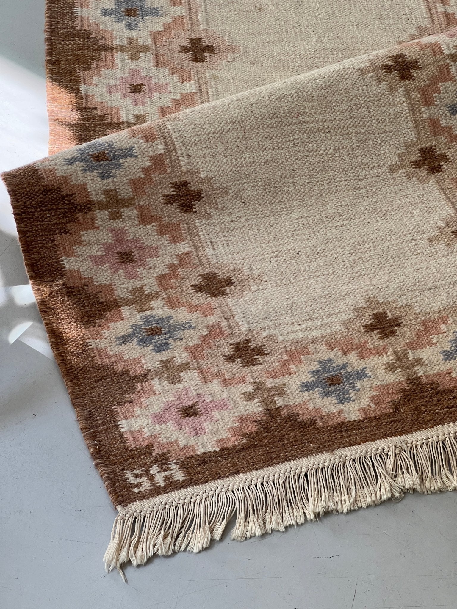 Beige flatweave runner - NEROLI
