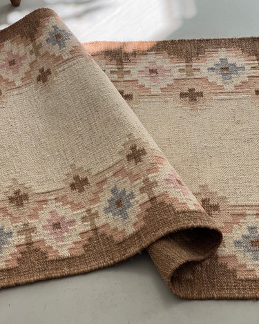Beige flatweave runner - NEROLI