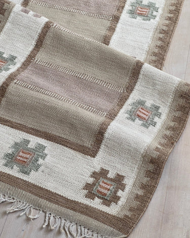 Beige flatweave runner - NEROLI