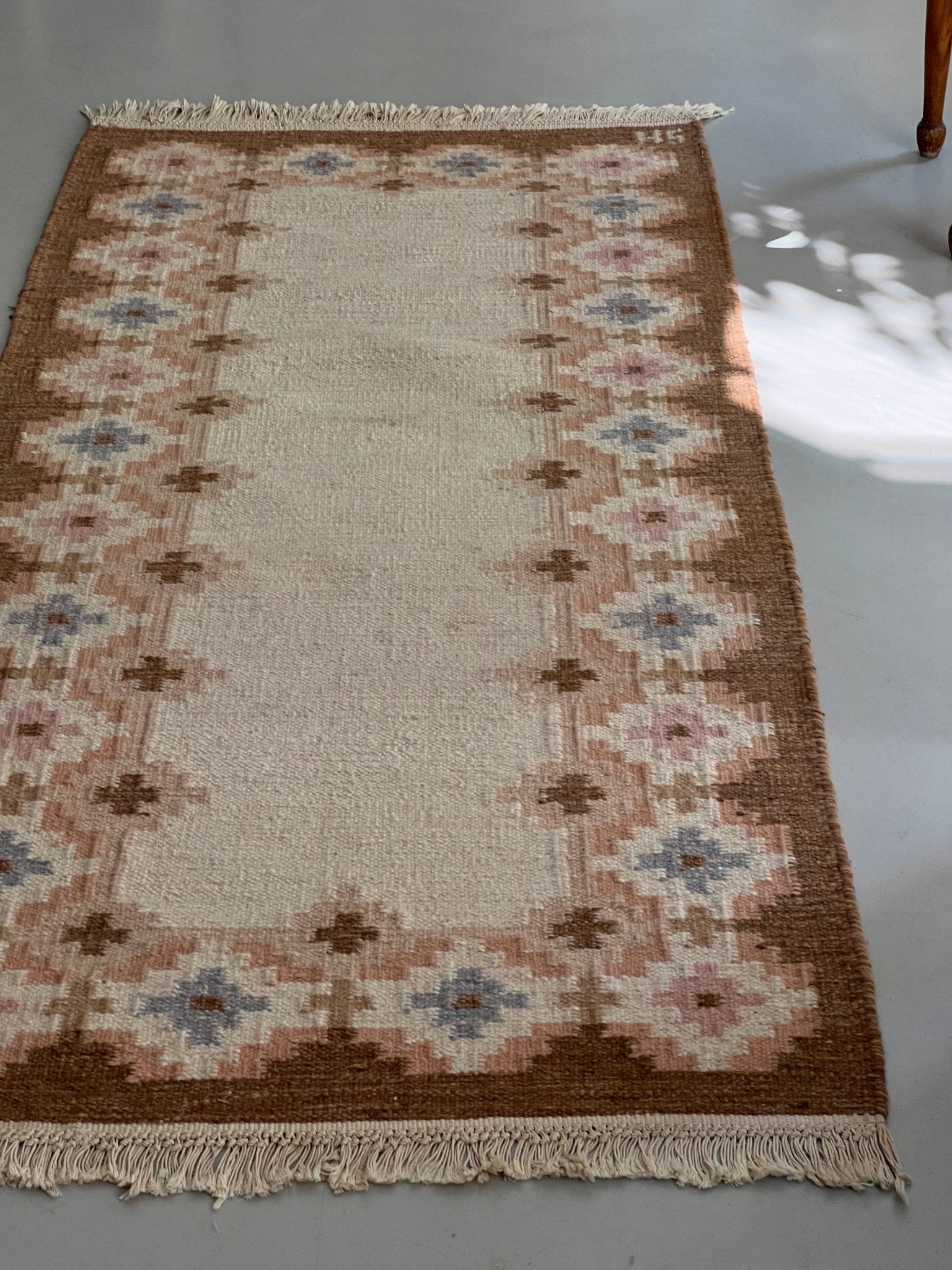 Beige flatweave runner - NEROLI