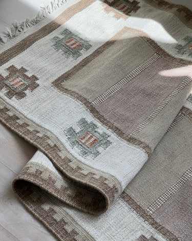 Beige flatweave runner - NEROLI