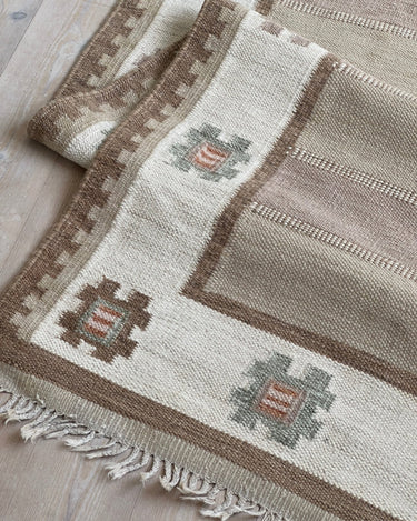 Beige flatweave runner - NEROLI