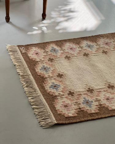 Beige flatweave runner - NEROLI