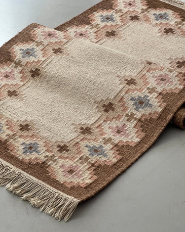 Beige flatweave runner - NEROLI
