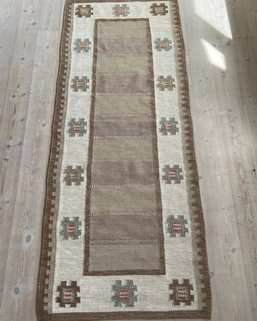 Beige flatweave runner - NEROLI