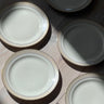 Beige stripe cake plates (2 pcs left) - NEROLI