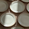 Beige stripe dinner plates (8 pcs) - NEROLI