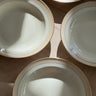 Beige stripe pasta plates (7 pcs) - NEROLI