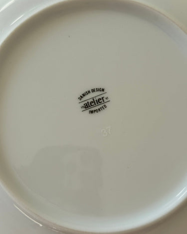 Beige striped pasta plates (11 pcs) - NEROLI