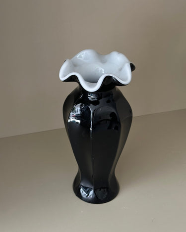 Black glass vase - NEROLI