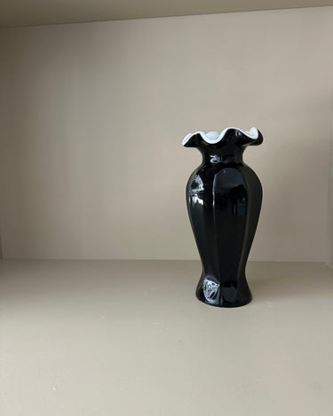 Black glass vase - NEROLI