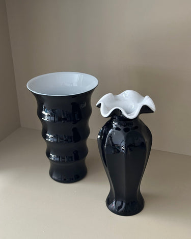 Black glass vase - NEROLI