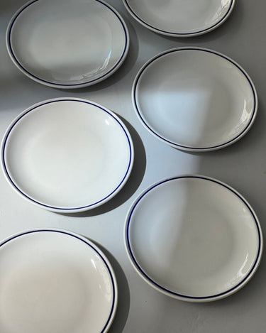 Blue bistro dinner plates (6 pcs) - NEROLI