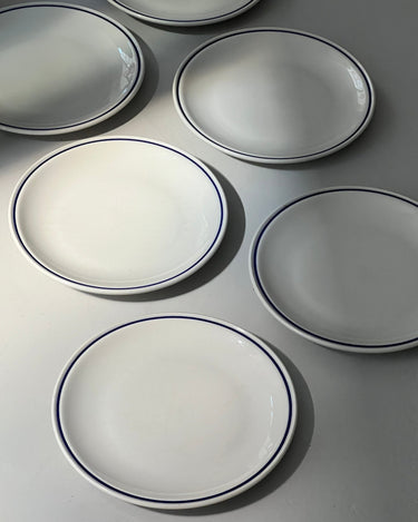 Blue bistro dinner plates (6 pcs) - NEROLI