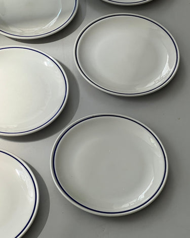 Blue bistro dinner plates (6 pcs) - NEROLI