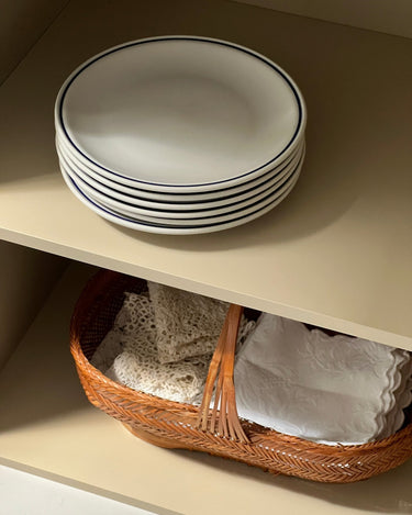 Blue bistro dinner plates (6 pcs) - NEROLI