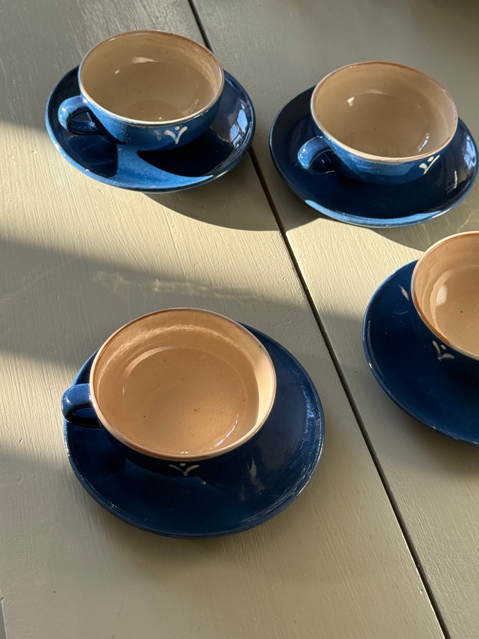 Blue ceramic cups (9 sets) - NEROLI