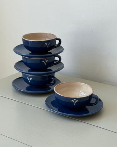Blue ceramic cups (9 sets) - NEROLI